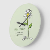 個人設定、先生ありがとう、宗教的な花 ラージ壁時計 (傾斜)