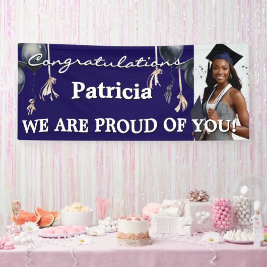 個人設定 – 卒業シンプルデザインバナー 横断幕 (パーティー)