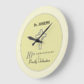 個人設定、10周年祭司エンボス ラージ壁時計 (傾斜)