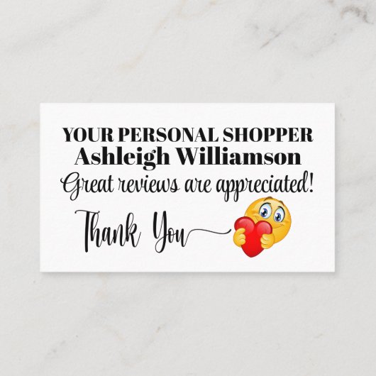 個人買い物客の名刺 名刺 (裏面)