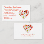 個人買い物客の服ファッションスタイリスト 名刺 (正面/裏面)