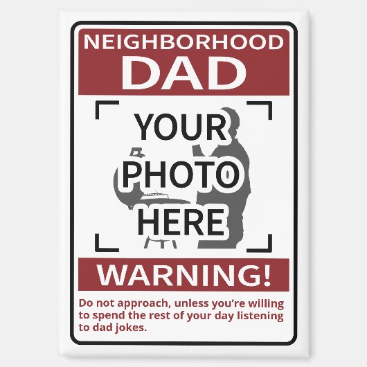 個人近所パパサインレッドトール マグネット (正面)