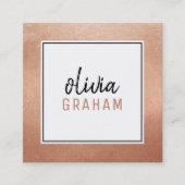 個人連絡黒バラ金ゴールド スクエア名刺 (正面)