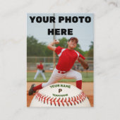 個人野球カーカスタマイズド（投手の統計） 名刺 (正面)