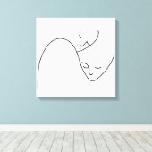 個人顔明細行サポートパートナー キャンバスプリント (インサイチュ (ウッドフロア))