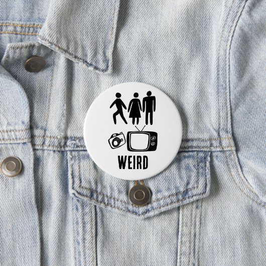 個人風変わり女性マンカメラTV 缶バッジ (インサイチュ)