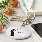 個人魚釣り キーホルダー (側面)