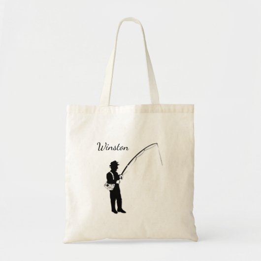 個人魚釣り トートバッグ (正面)