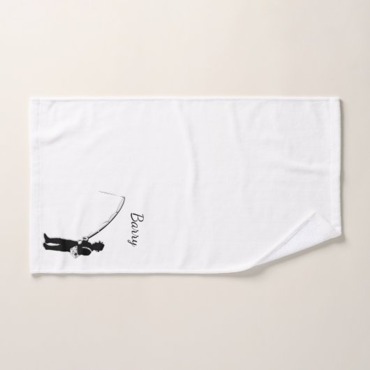 個人魚釣り バスタオルセット (ハンドタオル)