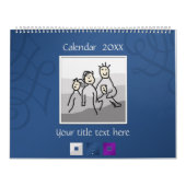 個人13枚の写真とカスタム文字20XX カレンダー (カバー)