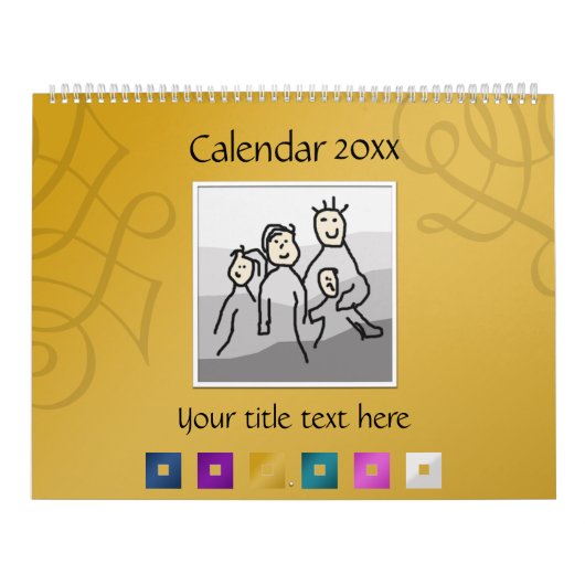 個人13枚の写真とカスタム文字20XX カレンダー (カバー)