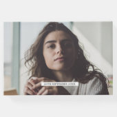 個人3エレガント写真バルミツワーピンク ゲストブック (裏面)