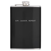 個別に設計されたギフト男性へブラックフラスコ フラスク (正面)