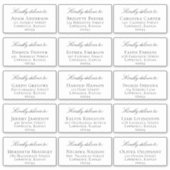 個別のエレガントゲストアドレス結婚式の招待 シール (正面)