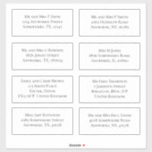 個別のエレガントゲスト名と住所の出荷 シール (シート)