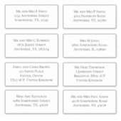 個別のエレガントゲスト名と住所の出荷 シール (正面)