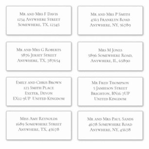 個別のエレガントゲスト名と住所の出荷 シール
