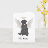 個別のブラックラボ哀悼 カード (黄色い花)