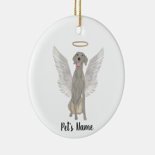 個別のワイマラナー追悼記念 セラミックオーナメント (右)