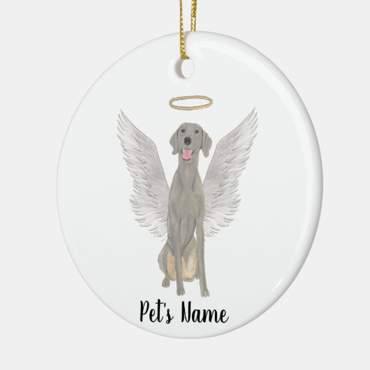 個別のワイマラナー追悼記念 セラミックオーナメント (左)