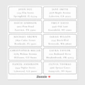 個別の住所ラベル シール (シート)