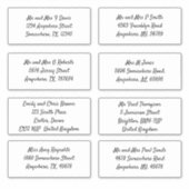 個別の受信者の名前のアドレスの配布をスクリプト化 シール (正面)