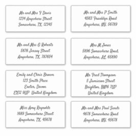 個別の受信者の名前のアドレスの配布をスクリプト化 シール