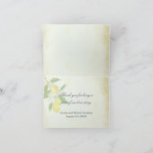 個別の水彩画レモン テーマの名札 招待状 (内部)