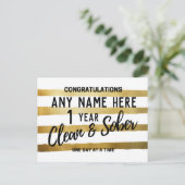 個別の禁酒12ステップ回復マイルストーン ポストカード (スタンド正面)