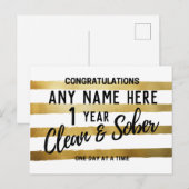 個別の禁酒12ステップ回復マイルストーン ポストカード (正面/裏面)