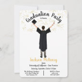 個別の肖像画の男性卒業招待状 招待状 (正面)