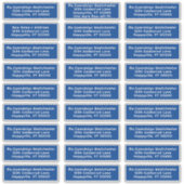 個別の郵送住所 シールネイビーブルー シール (正面)