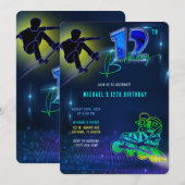 個別の12歳誕生日男子 招待状 (正面/裏面)