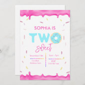 個別の2つの甘い誕生日招待状 招待状 (正面/裏面)