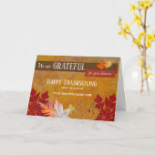 個別化された感謝祭のビジネスグリーティングカード カード (黄色い花)