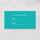 個別指導のアポイントメントのメモの紫色のフクロウ 予約カード (裏面)