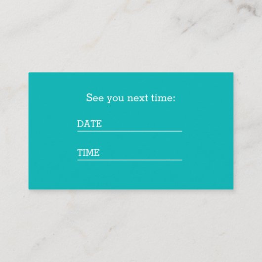 個別指導のアポイントメントのメモの紫色のフクロウ 予約カード (裏面)