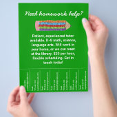 個別指導のチラシ チラシ (手)