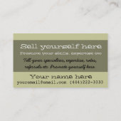 個別指導の個人教師の先生のカスタムなテンプレートカード 名刺 (裏面)