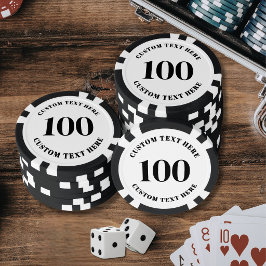 個別番号付き100枚セット ポーカーチップ