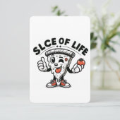 個性のあるスッシーなピザのスライス サンキューカード (スタンド正面)