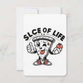 個性のあるスッシーなピザのスライス サンキューカード (裏面)