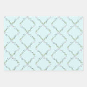 個性を出すために繊細な花の模様 ラッピングペーパーシート (正面3)