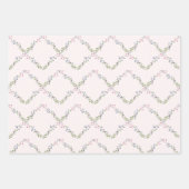 個性を出すために繊細な花の模様 ラッピングペーパーシート (正面)