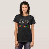 個性を大切に 自閉症ママのサポート アウェアネス Tシャツ (正面フル)