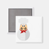 個性化のための可愛いシェフマグネット マグネット (正面/裏面)