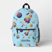 個性化カラフル宇宙惑星 バックトゥスクール