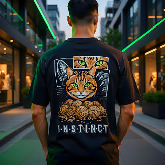 個性派猫好き ユーモラスな毛糸クラフト トライブレンドTシャツ