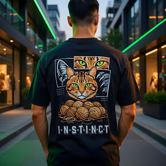個性派猫好き ユーモラスな毛糸クラフト トライブレンドTシャツ