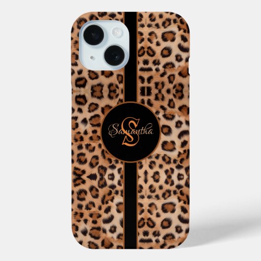 個性的でおしゃれなヒョウ柄のケース Case-Mate iPhoneケース (裏面)